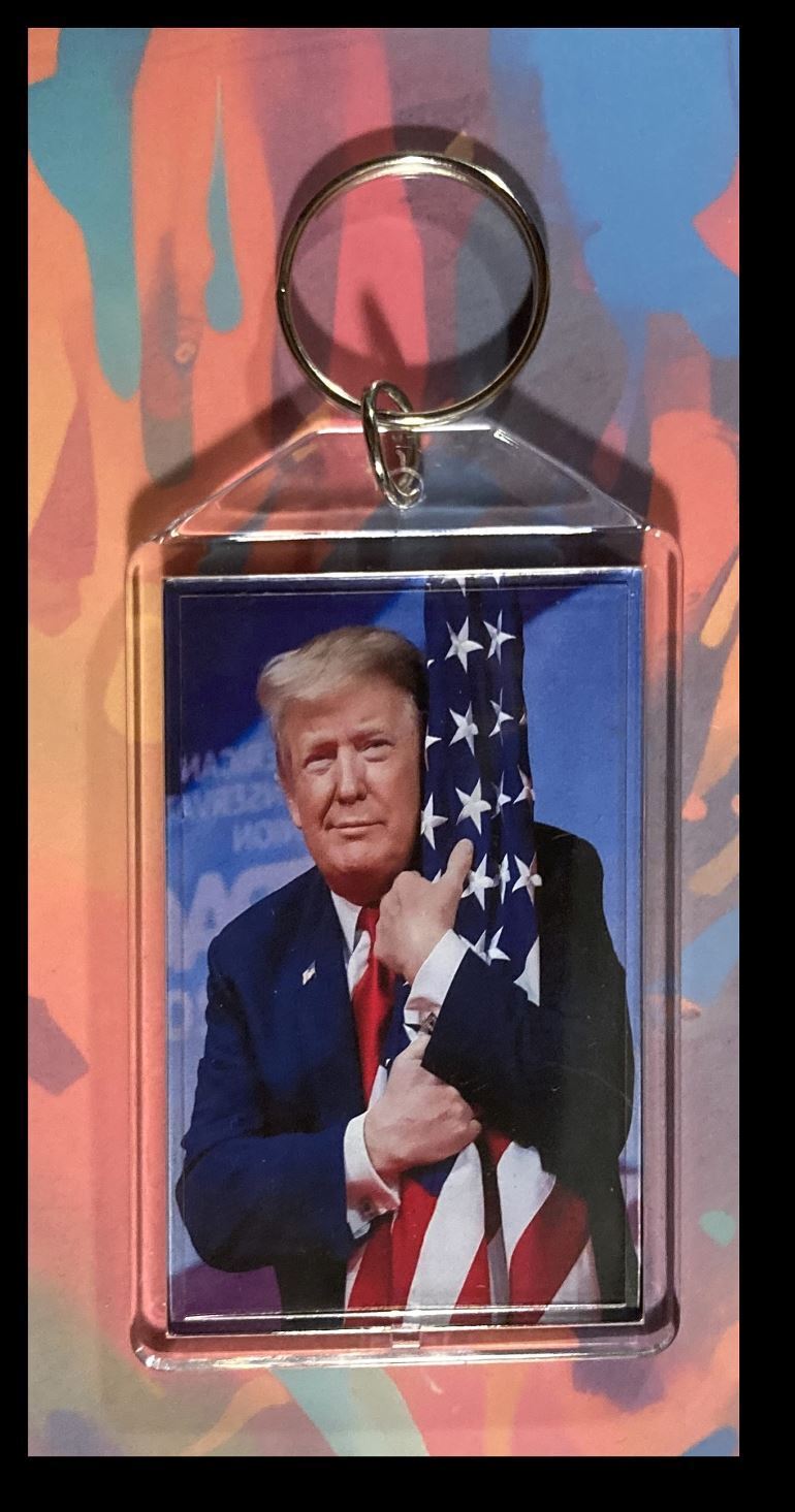 3285 Trump Flag Custom Hand Made Keychain-Makes A Great Gift KYC MSC