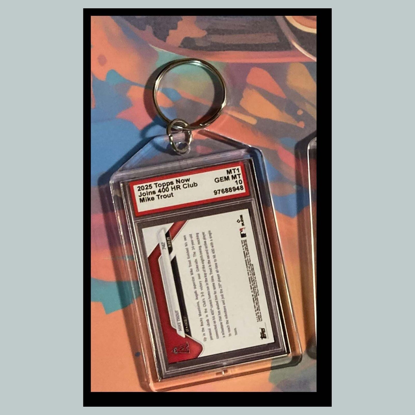 3525 Mike Trout Joins 400 Club 2025 Now Custom Made Keychain-Makes A Great Gift BBL KYC