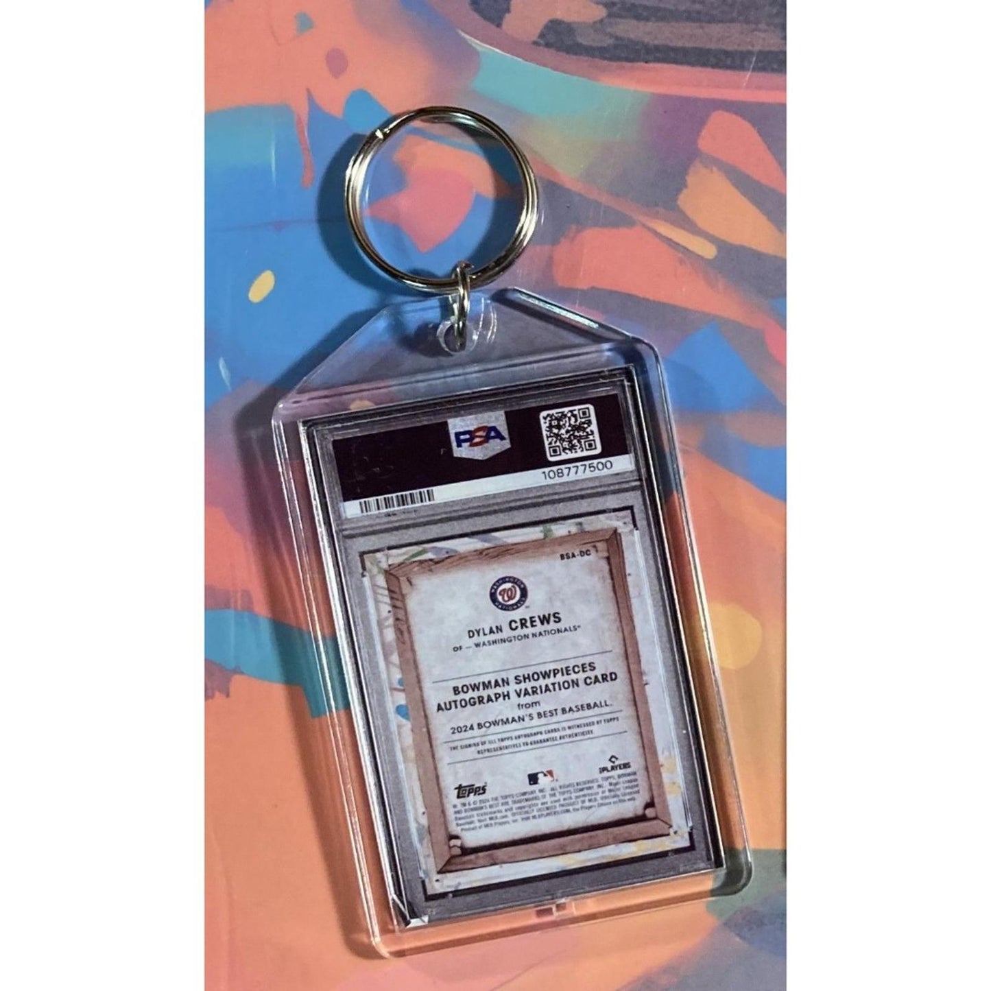 0149 Dylan Crews 2024 Bowman's Best Showpieces Auto Custom Made Novelty Keychain