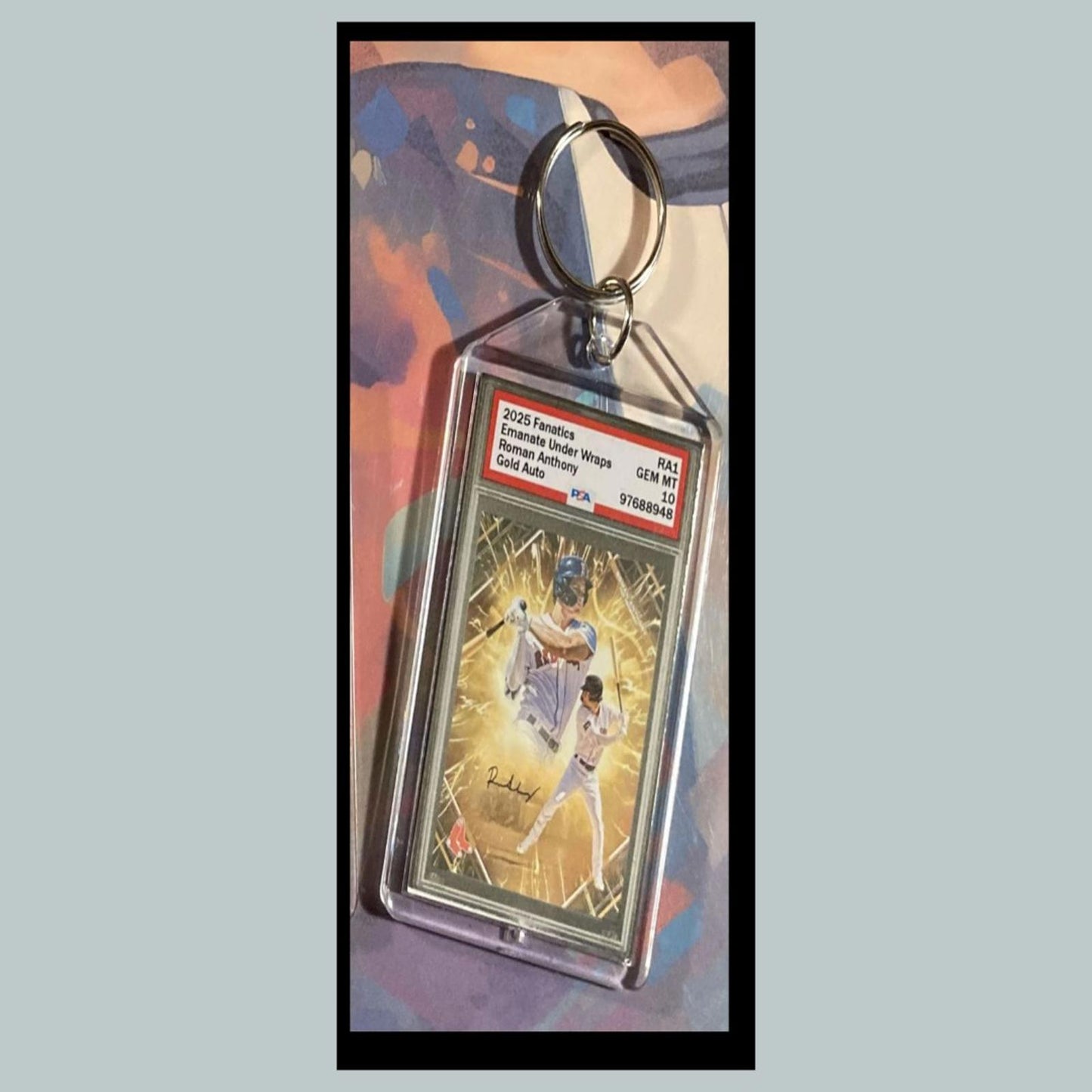0414 Roman Anthony 2025 Emanate Under Wraps Gold Auto Custom Hand Made Keychain