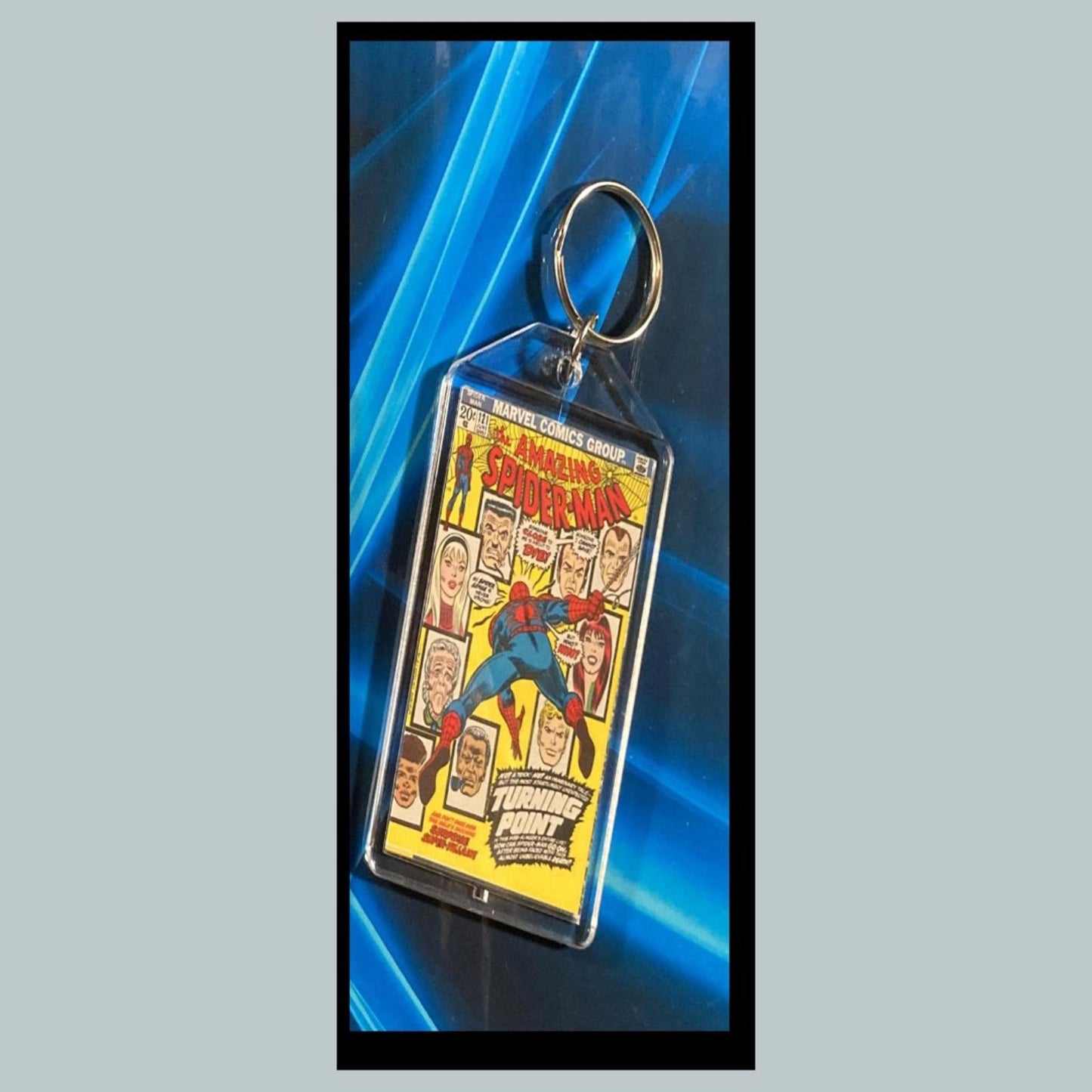 0435 Spider Man June 1973 Classic Comics Turning Point Custom Keychain