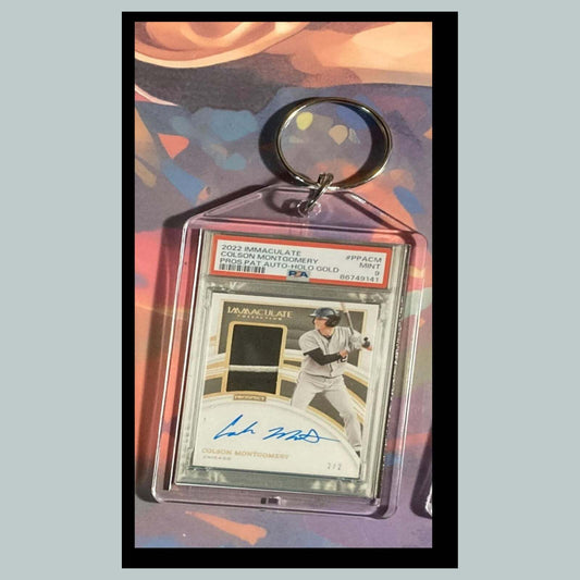 3508 Colson Montgomery 2022 Panini Immaculate Gold Patch Auto Custom Keychain BBL KYC