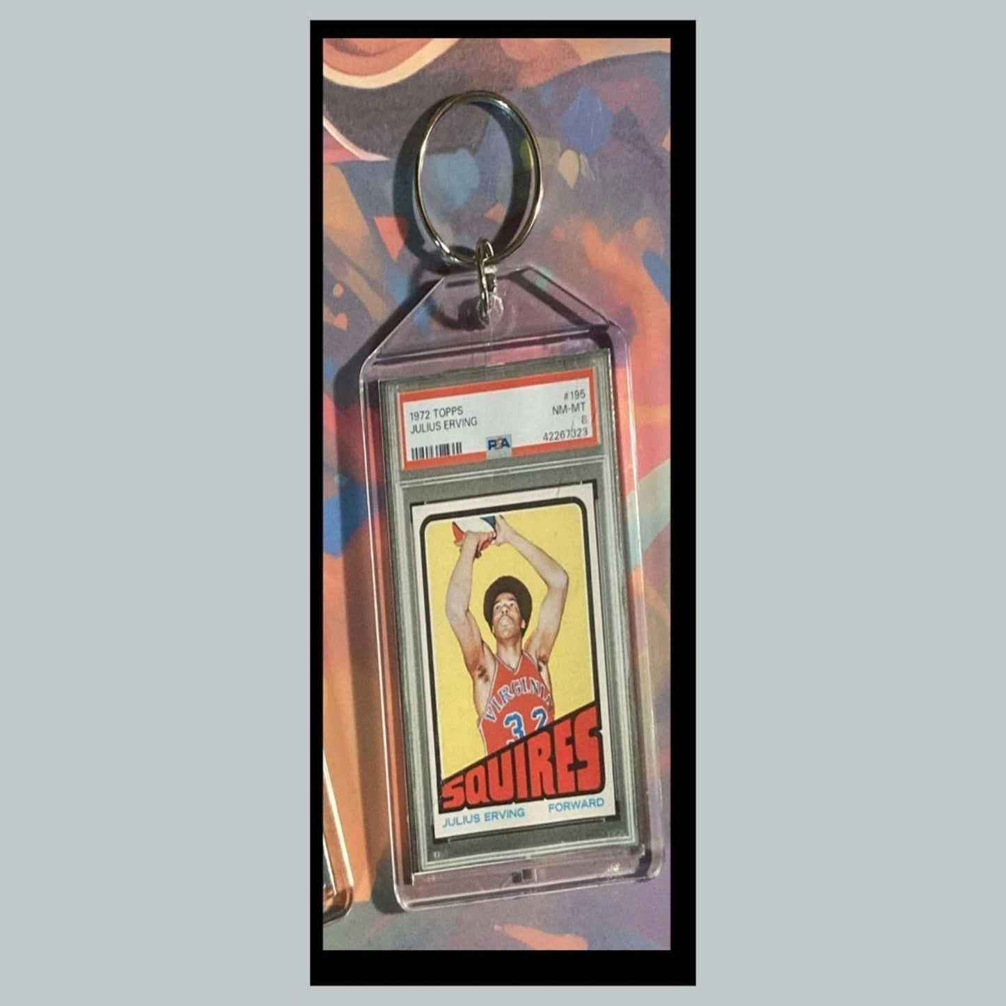 3442 Julius Erving1972 Rookie Custom Made Novelty Keychain - Makes A Great Gift BKL KYC