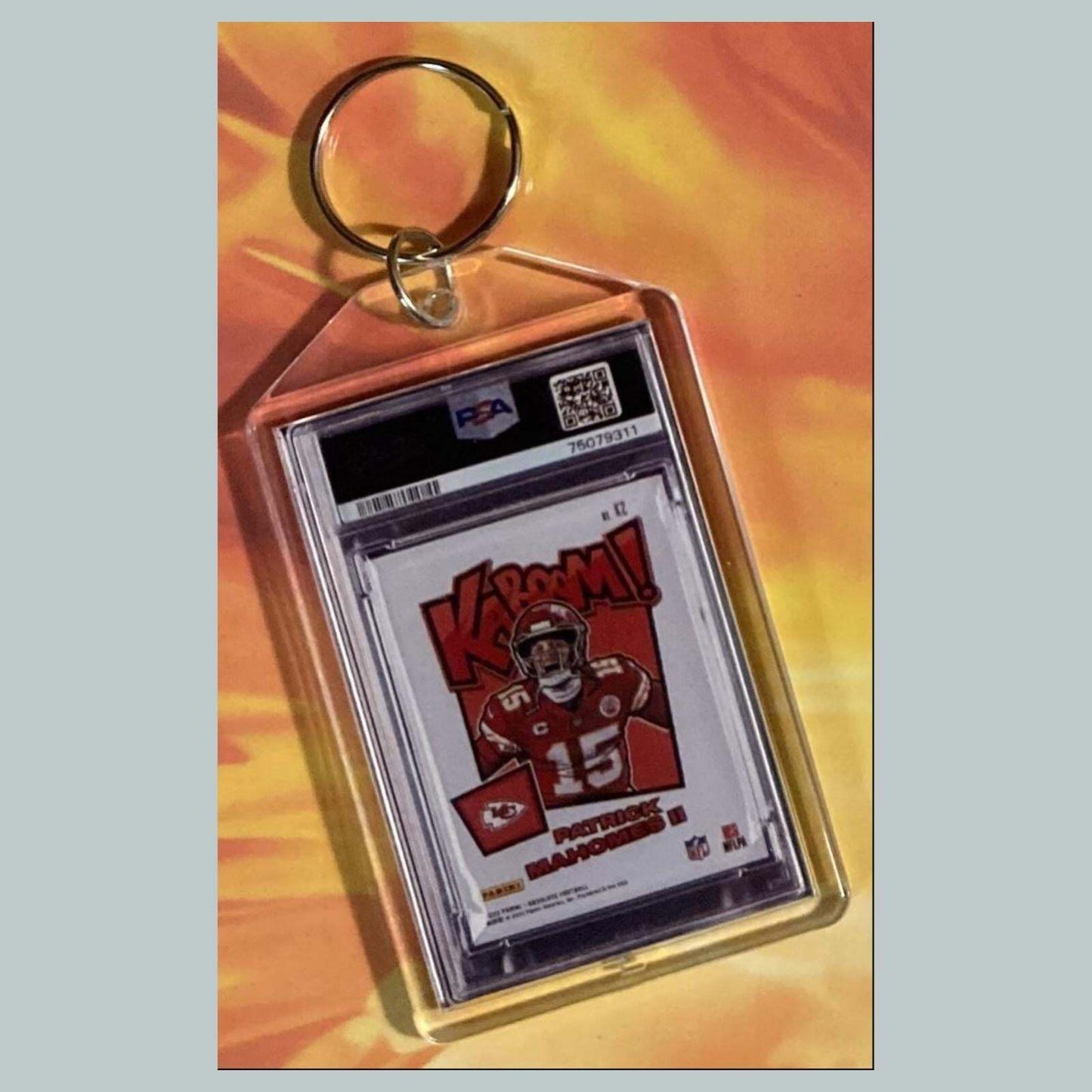 3615 Patrick Mahomes 2022 Panini Absolute Kaboom Custom Keychain FBL