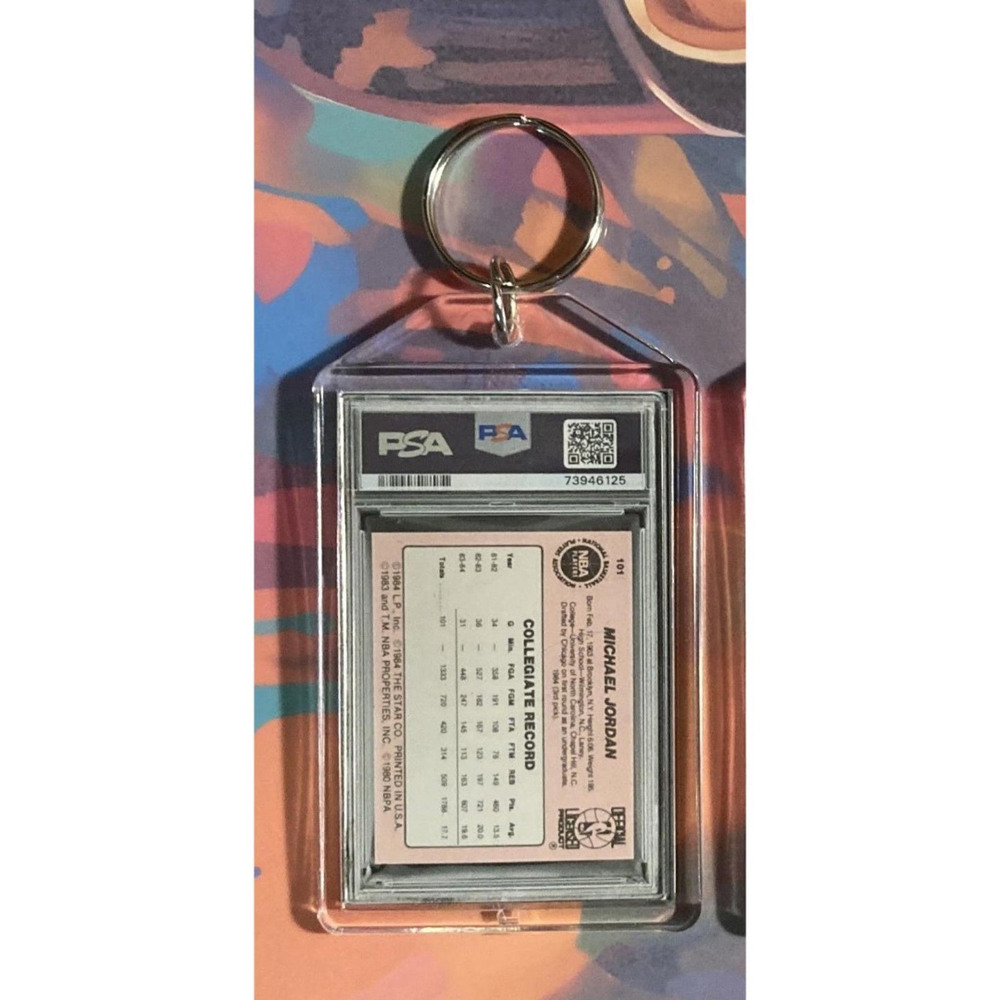 0277 Michael Jordan 1984 Star Red Custom Hand Made Novelty Keychain-A Great Gift