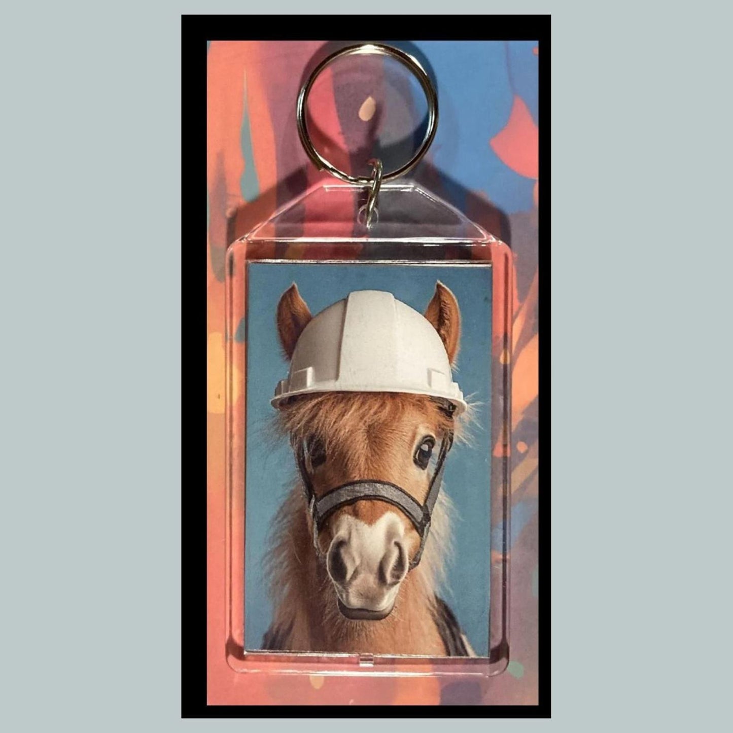 0342 Pony Helmet Custom Hand Made Keychain - Makes A Great Gift