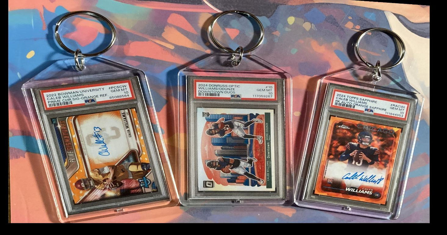 3149B Caleb Williams  3 Pack Bundle 3 Different Custom Novelty Keychains FBL