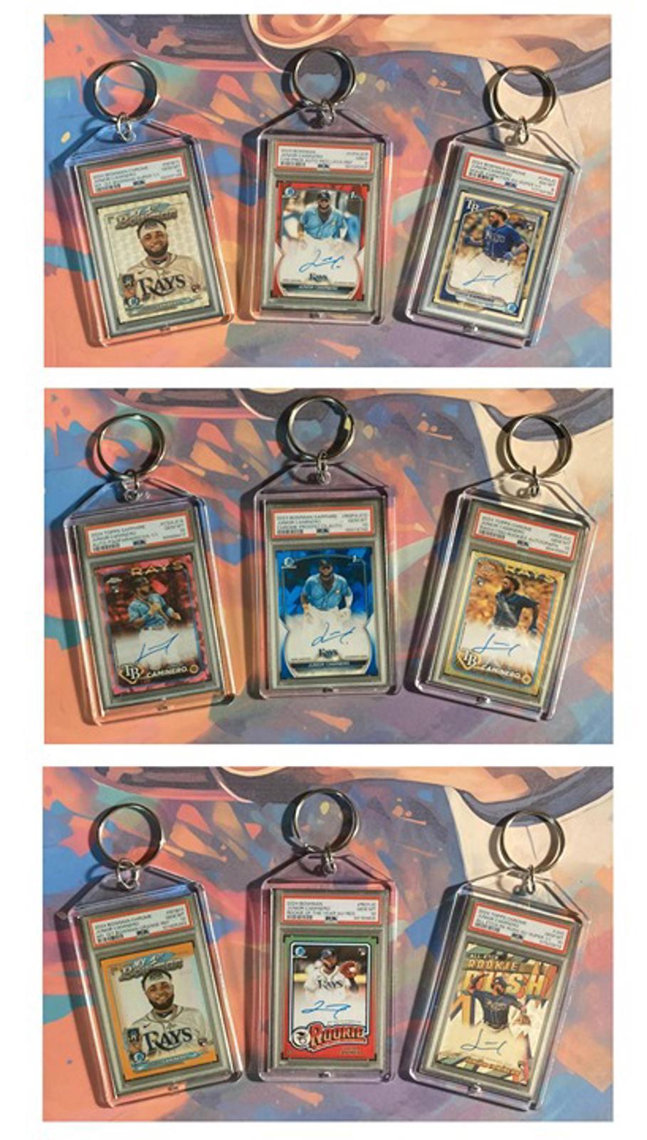 3435M Junior Caminero 9 Pack Mega Bundle - 9 Different Custom Novelty Keychains BBL KYC