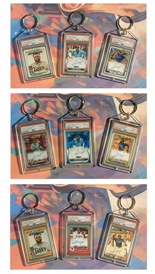3435M Junior Caminero 9 Pack Mega Bundle - 9 Different Custom Novelty Keychains BBL KYC