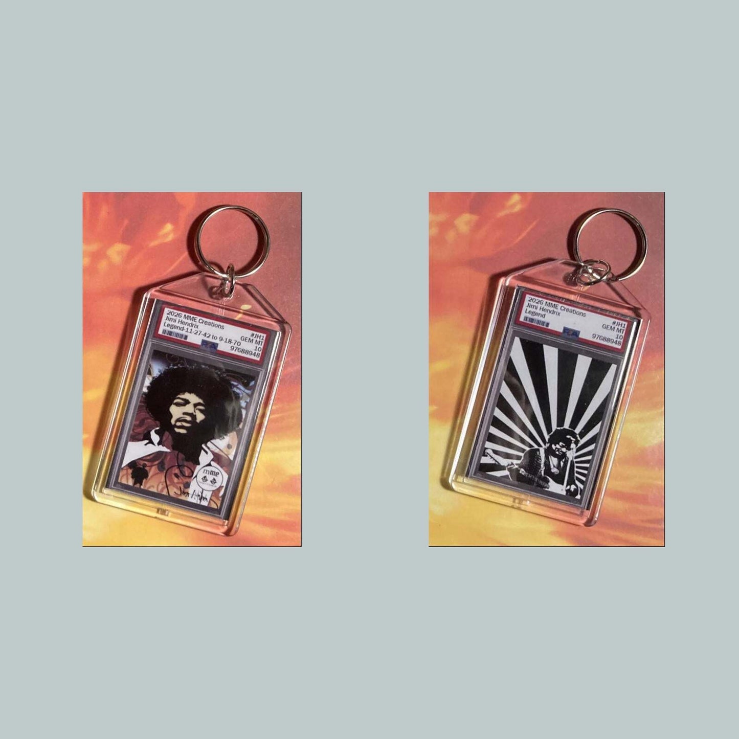 3743 Jimi Hendrix Mockup Custom Hand Made Novelty Keychain MSC KYC