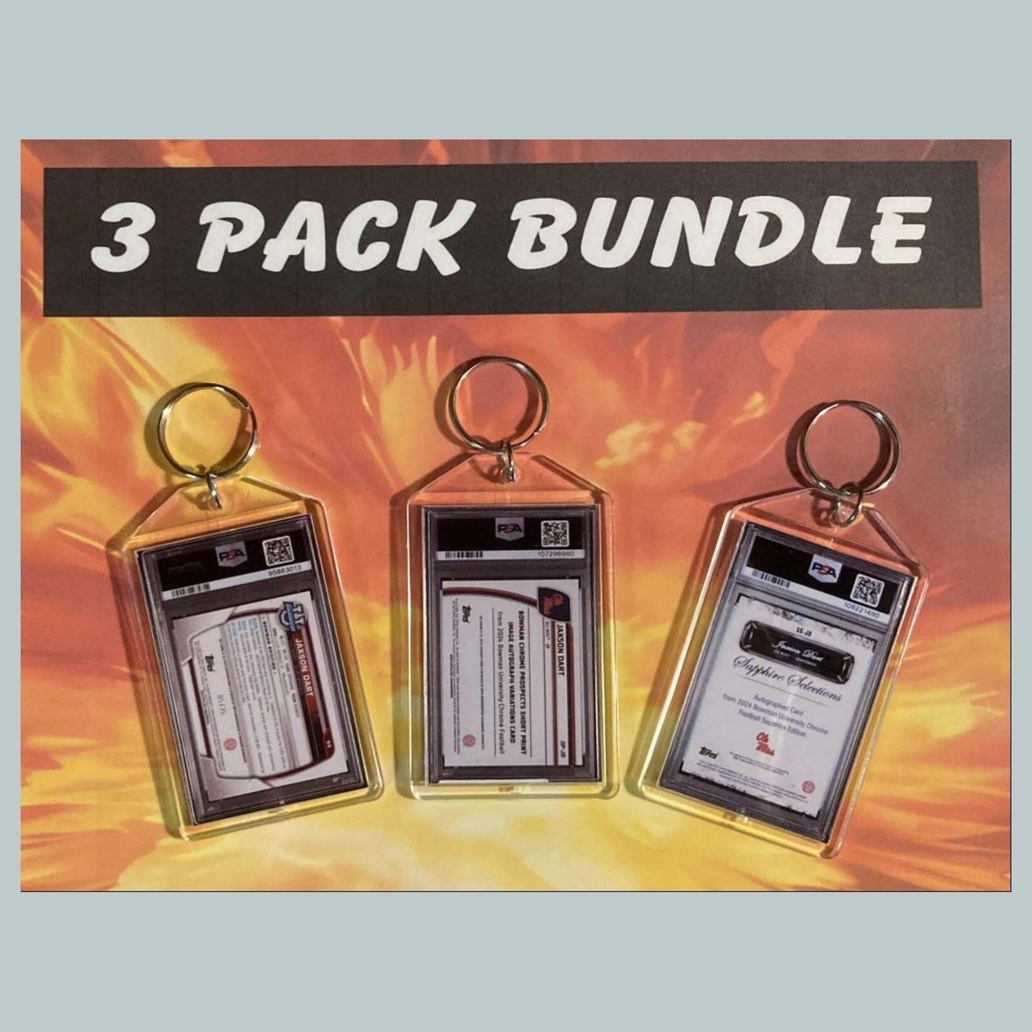 3537B Jaxson Dart 3 Pack Bundle - Custom Hand Made Novelty Keychains - Gift FBL