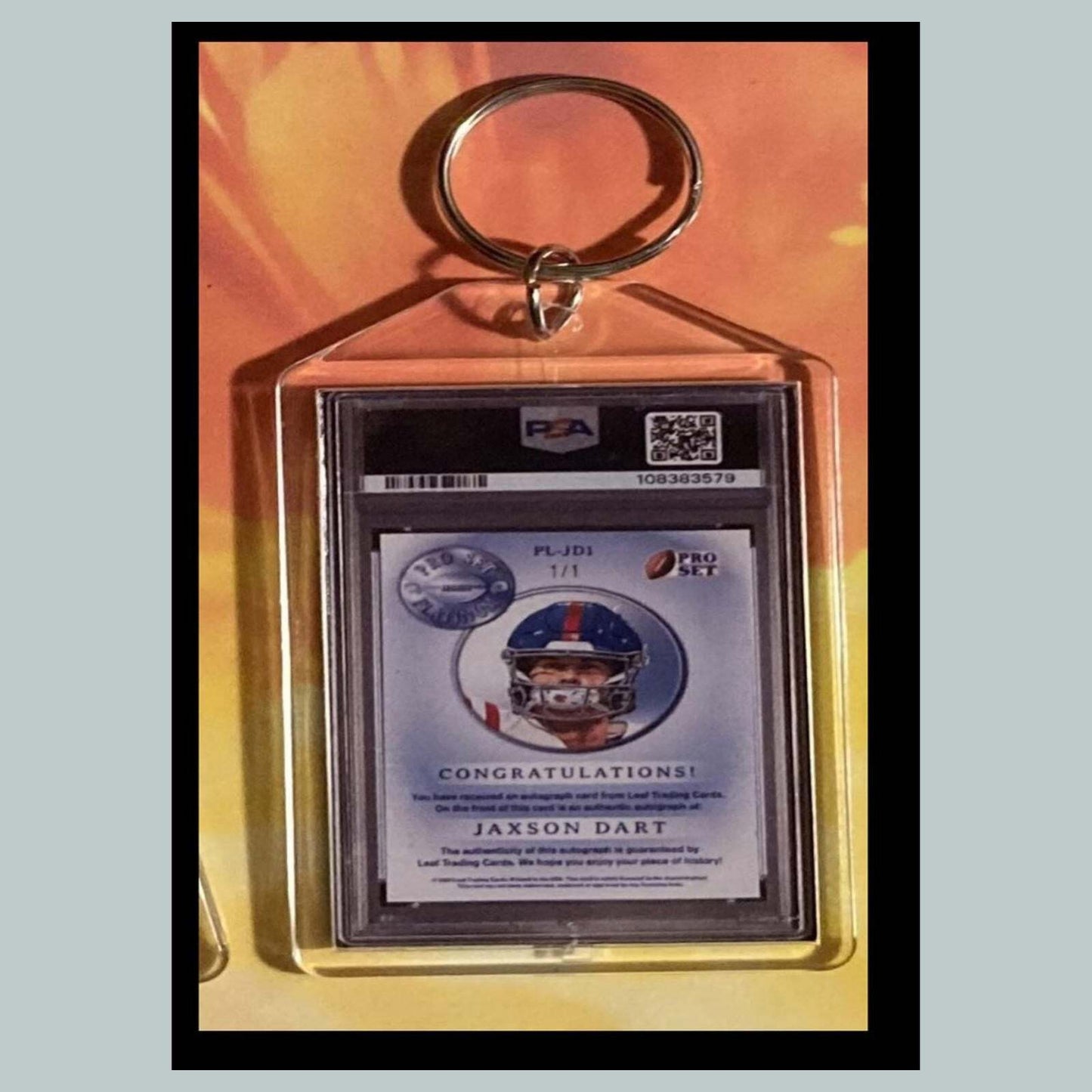 3527 Jaxson Dart 2024 Leaf Pro Set Plat Red Flood Auto Custom Made Keychain FBL