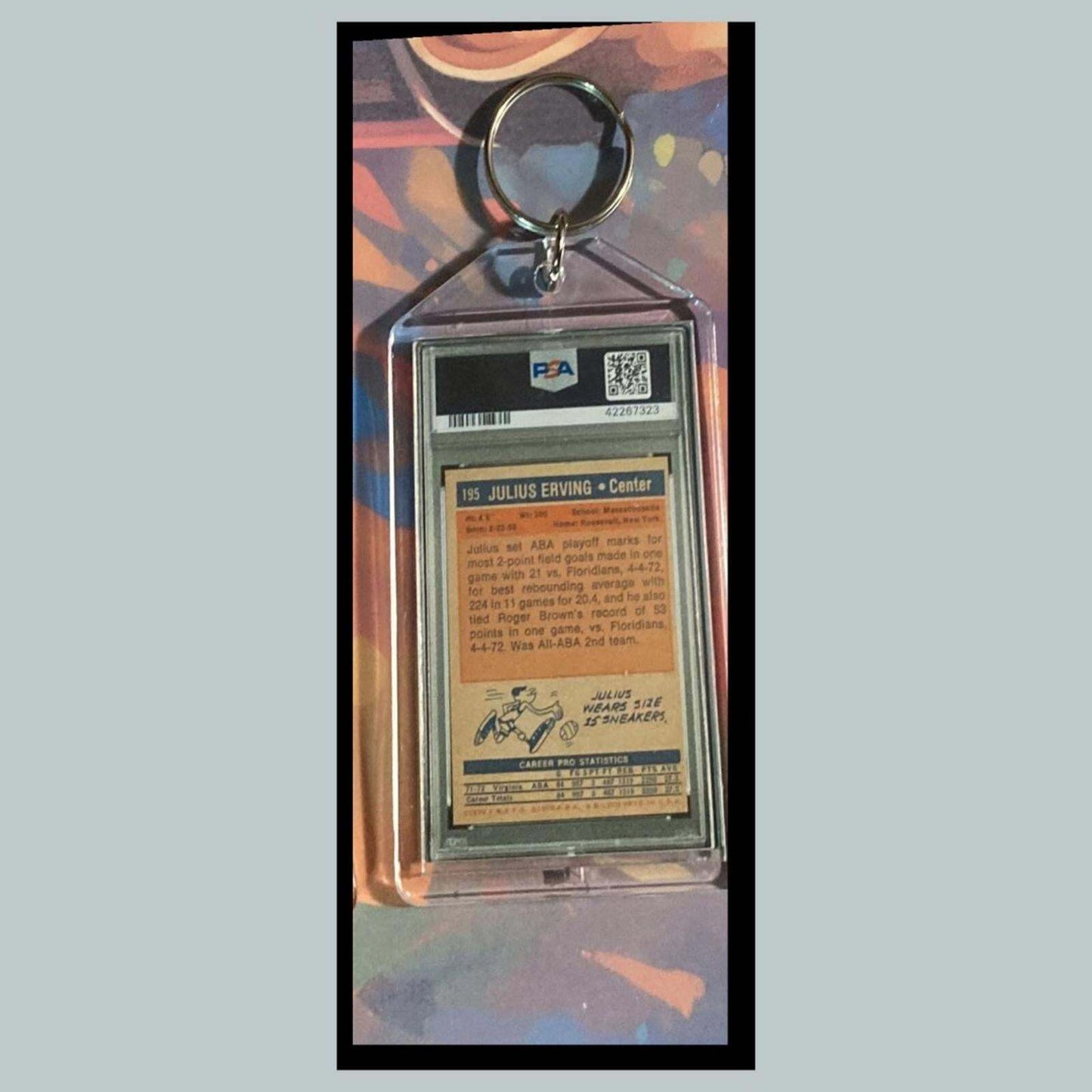 3442 Julius Erving1972 Rookie Custom Made Novelty Keychain - Makes A Great Gift BKL KYC