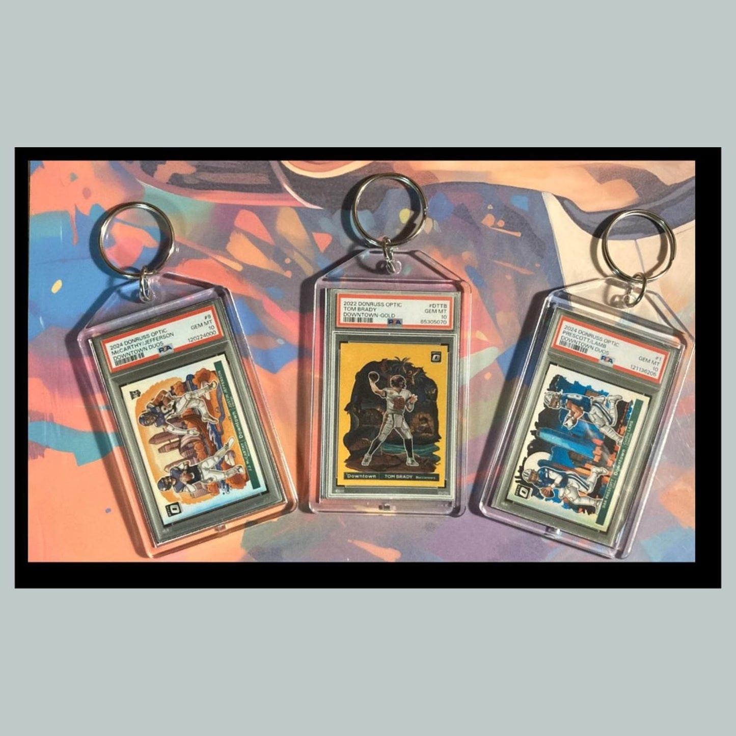 0463B Jefferson/Brady/Dak 3 Pack Bundle - 3 Different Custom Novelty Keychains