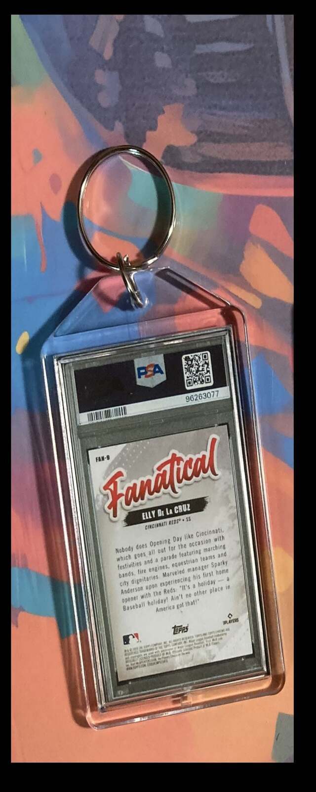 3221 Elly De La Cruz 2024 Topps Chrome Fanatical Superfractor Custom Keychain BBL KYC