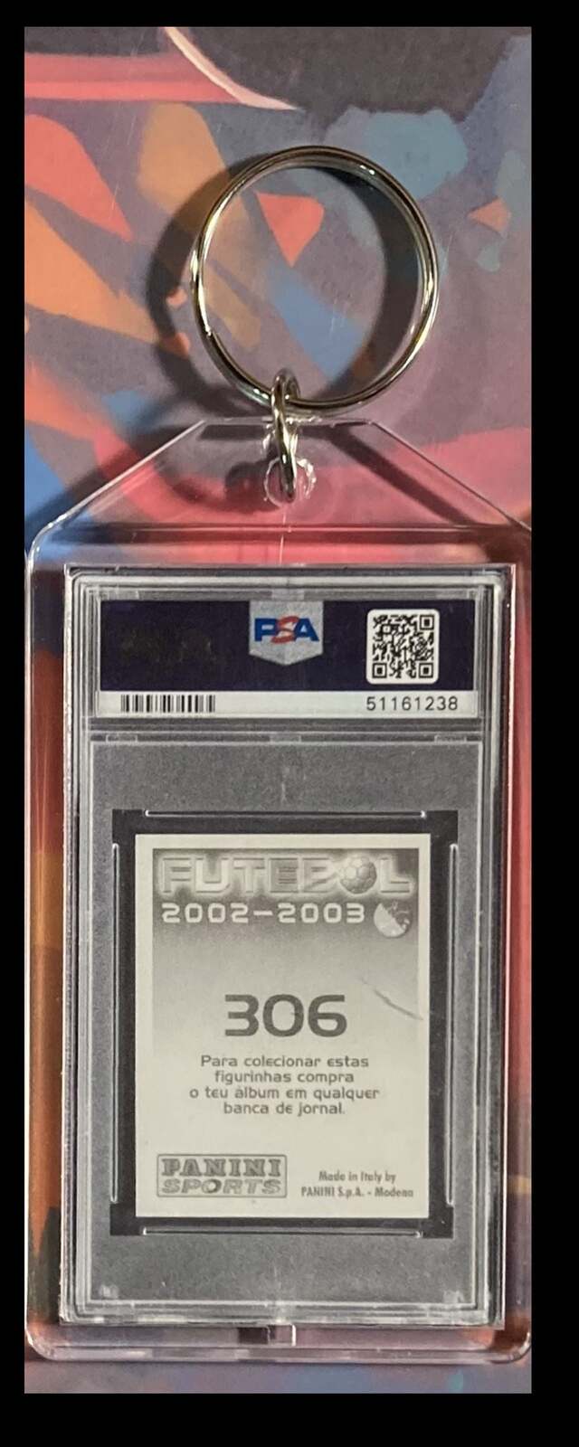3092 Cristiano Ronaldo 2002 Panini Futebol Sticker Keychain-Gift KYC MSC