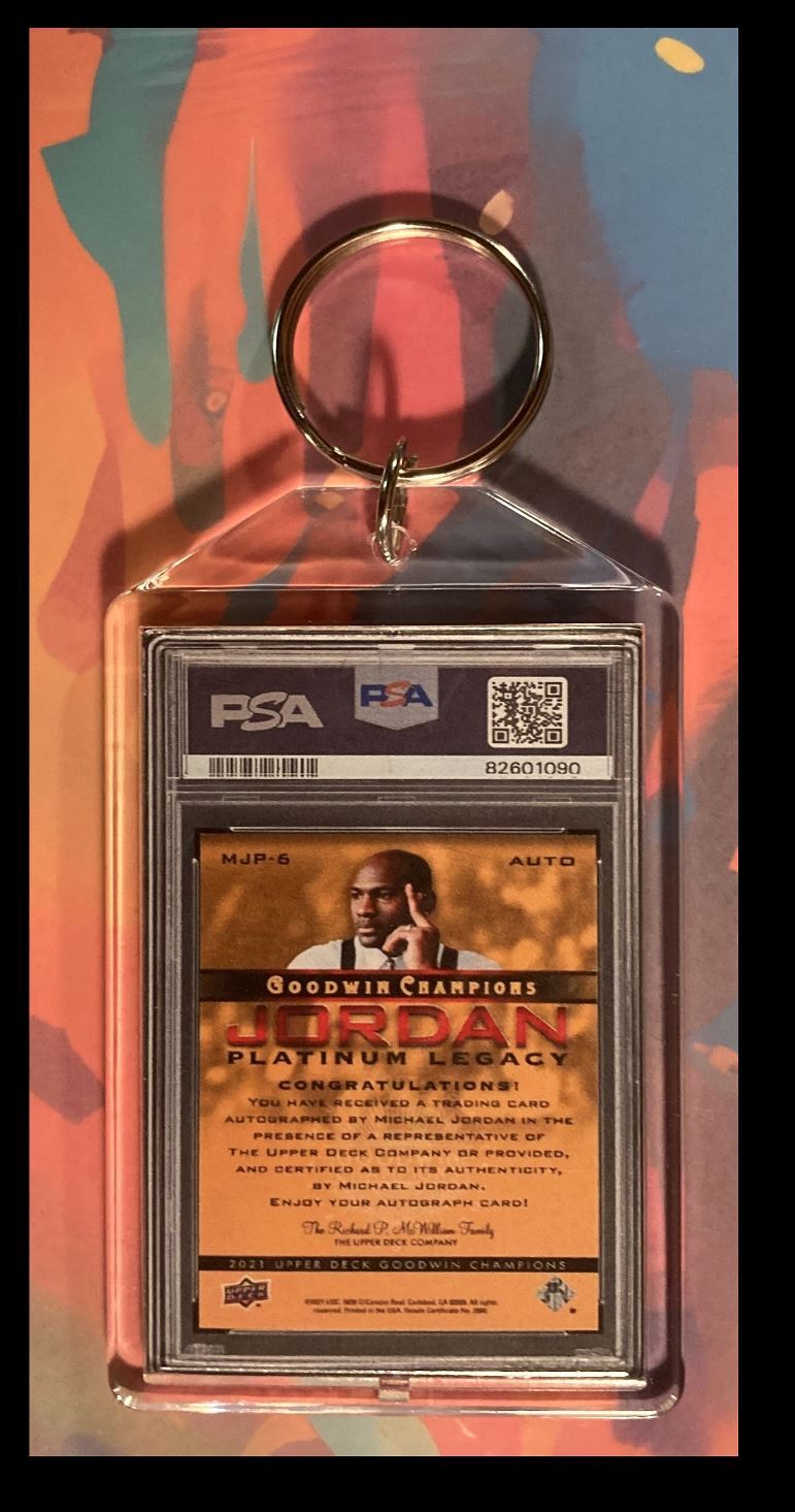2987 Michael Jordan 2021 UD Goodwin Champs Superfractor Keychain BKL KYC