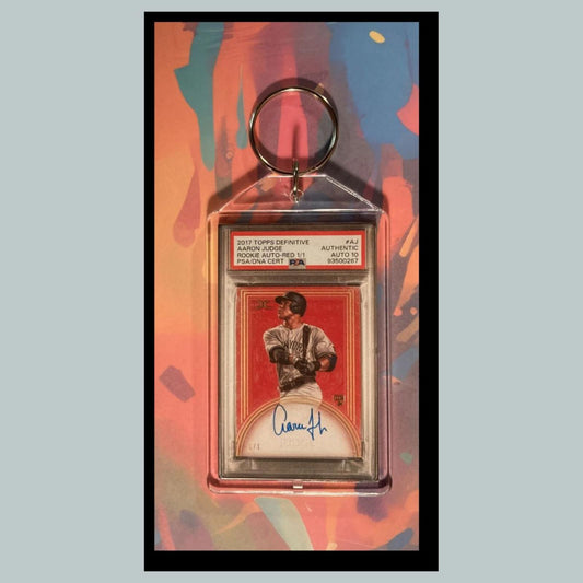 0001 Aaron Judge Rookie Custom Hand Made Keychain Makes A Great Gift