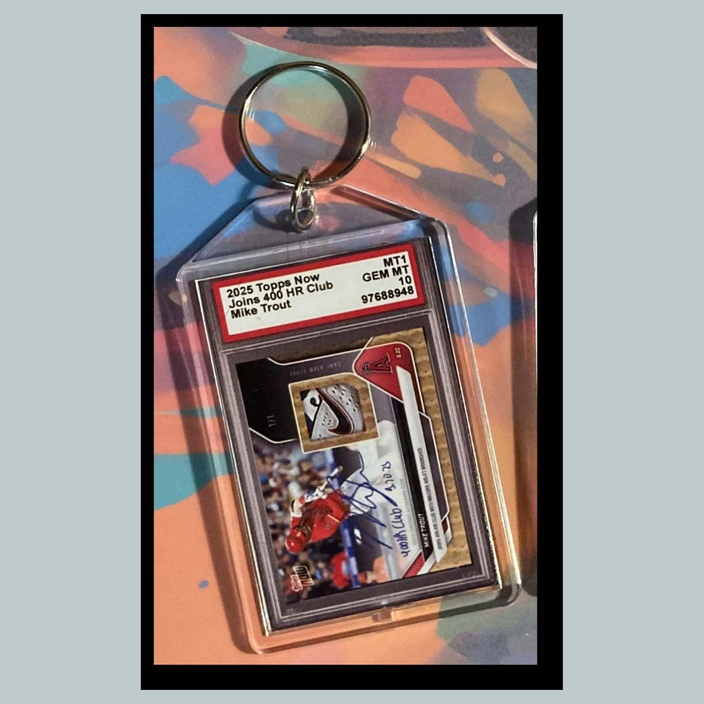3525 Mike Trout Joins 400 Club 2025 Now Custom Made Keychain-Makes A Great Gift BBL KYC