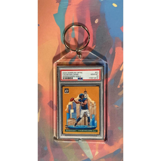 0088 Caleb Williams 2024 Panini Donruss Optic Downtown Gold Novelty Keychain