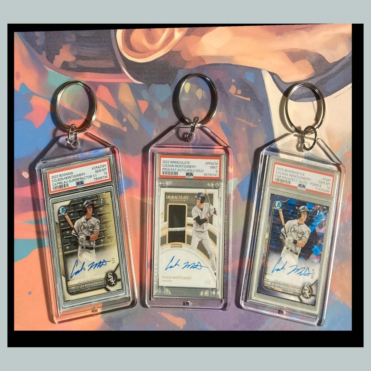 3463B Colson Montgomery 3 Pack Bundle -3 Different Custom Novelty Keychains-Gift BBL KYC