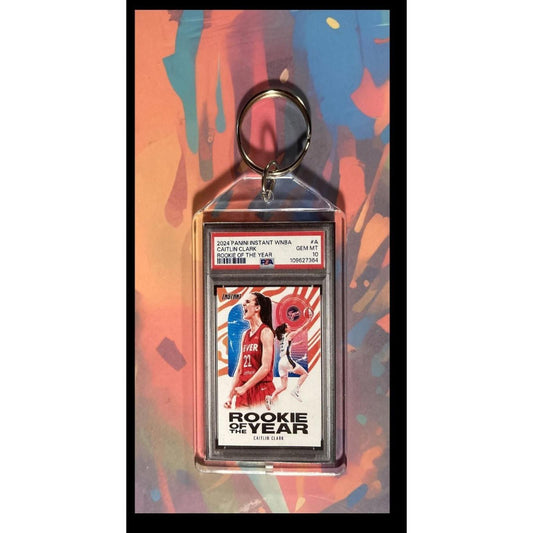 0062 Caitlin Clark 2024 Panini Instant Rookie of The Year-Custom Keychain- Gift