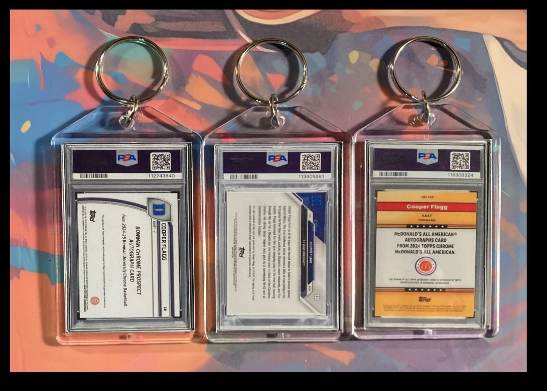 3154B Cooper Flag  3 Pack Bundle 3 Different Custom Novelty Keychains BKL KYC