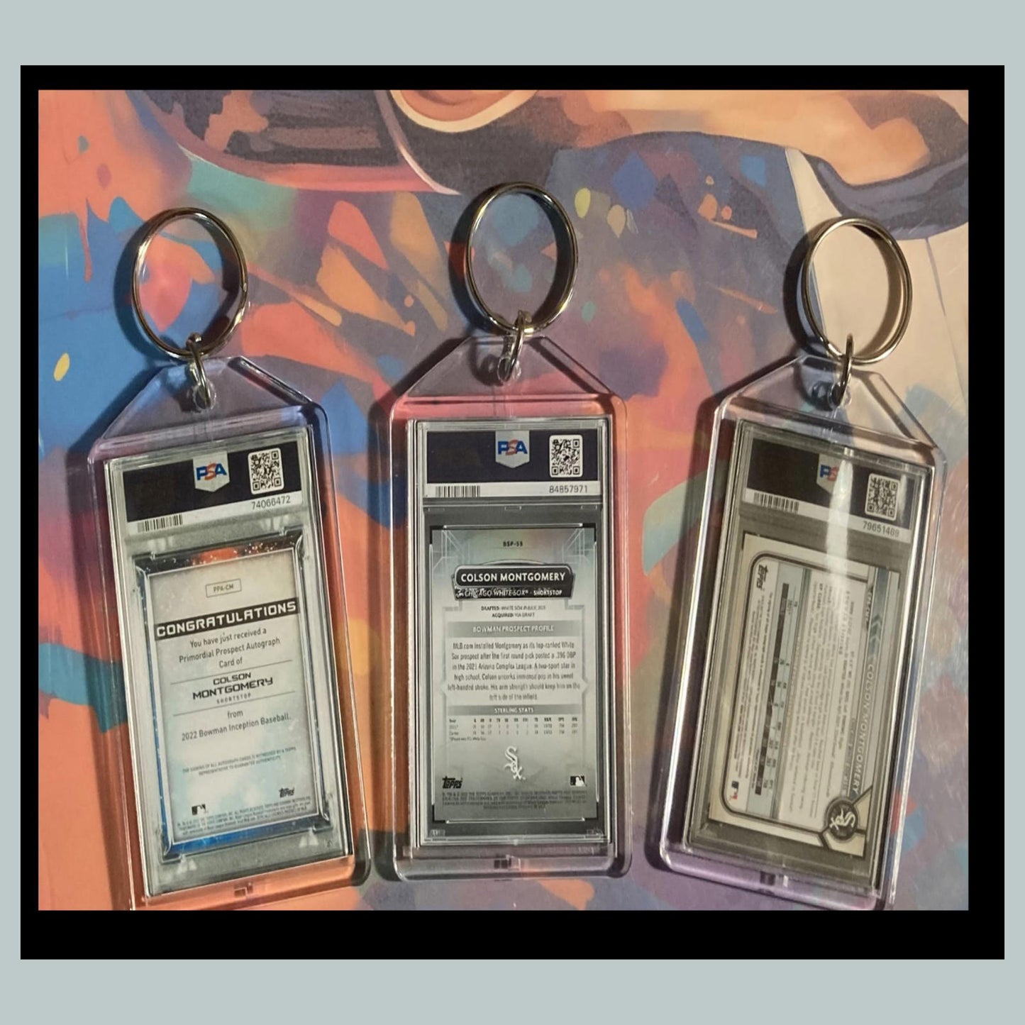 0507B Colson Montgomery 3 Pack Bundle -3 Different Custom Novelty Keychains-Gift