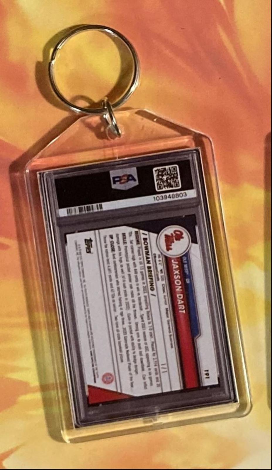 3530 Jaxson Dart 2023 Bowman U Chrome Black Shimmer Auto Custom Keychain Gift FBL