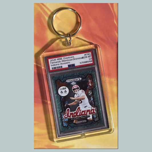 3752 Fernando Mendoza Green Shimmer Custom Hand Made Keychain FBL