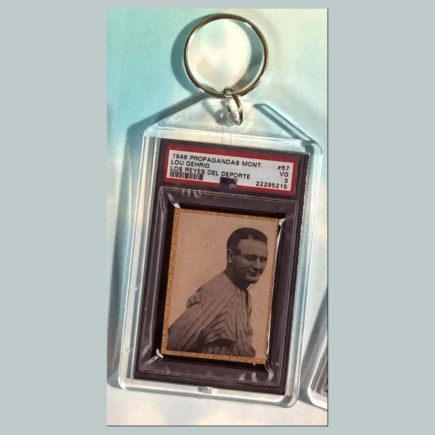 3625 Lou Gehrig 1946 Propagandas Mont. Custom Hand Made Keychain BBL KYC