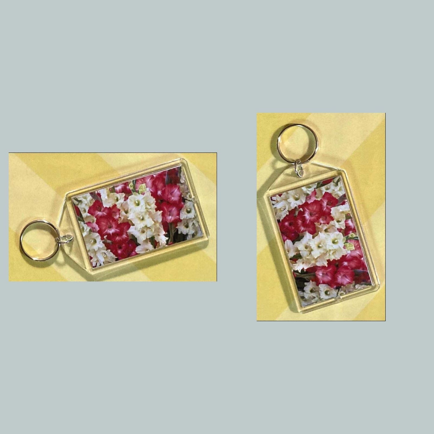 3705 Flowers - Gladiolus Custom Hand Made Keychain MSC KYC