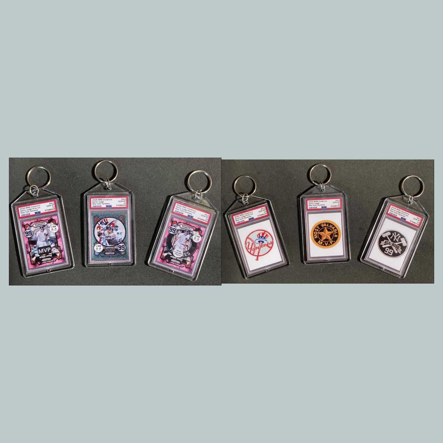 0837B Aaron Judge 3 Pack Bundle-Custom Hand Made Keychains