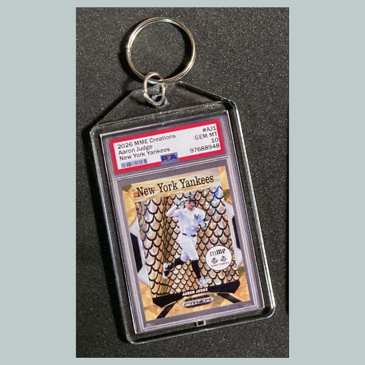3791 Aaron Judge Gold Mockup Custom Hand Made Keychain BBL KYC