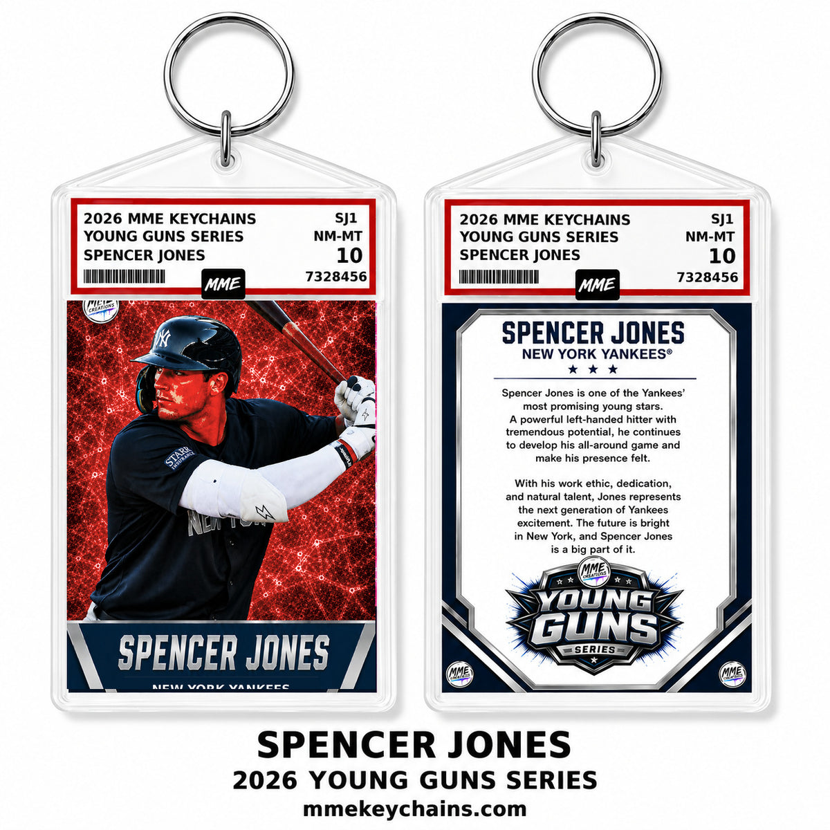 4261 Spencer Jones | Young Guns Series| Hand Made Acrylic Photo Keychain Red Ice