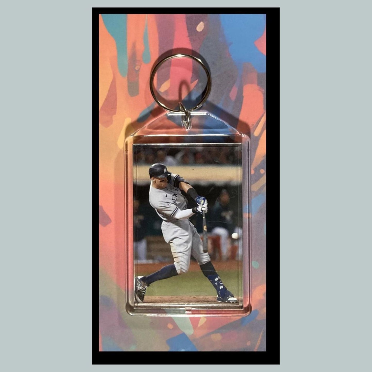 0401 Aaron Judge Hitting Custom Hand Made Keychain-Makes A Great Gift