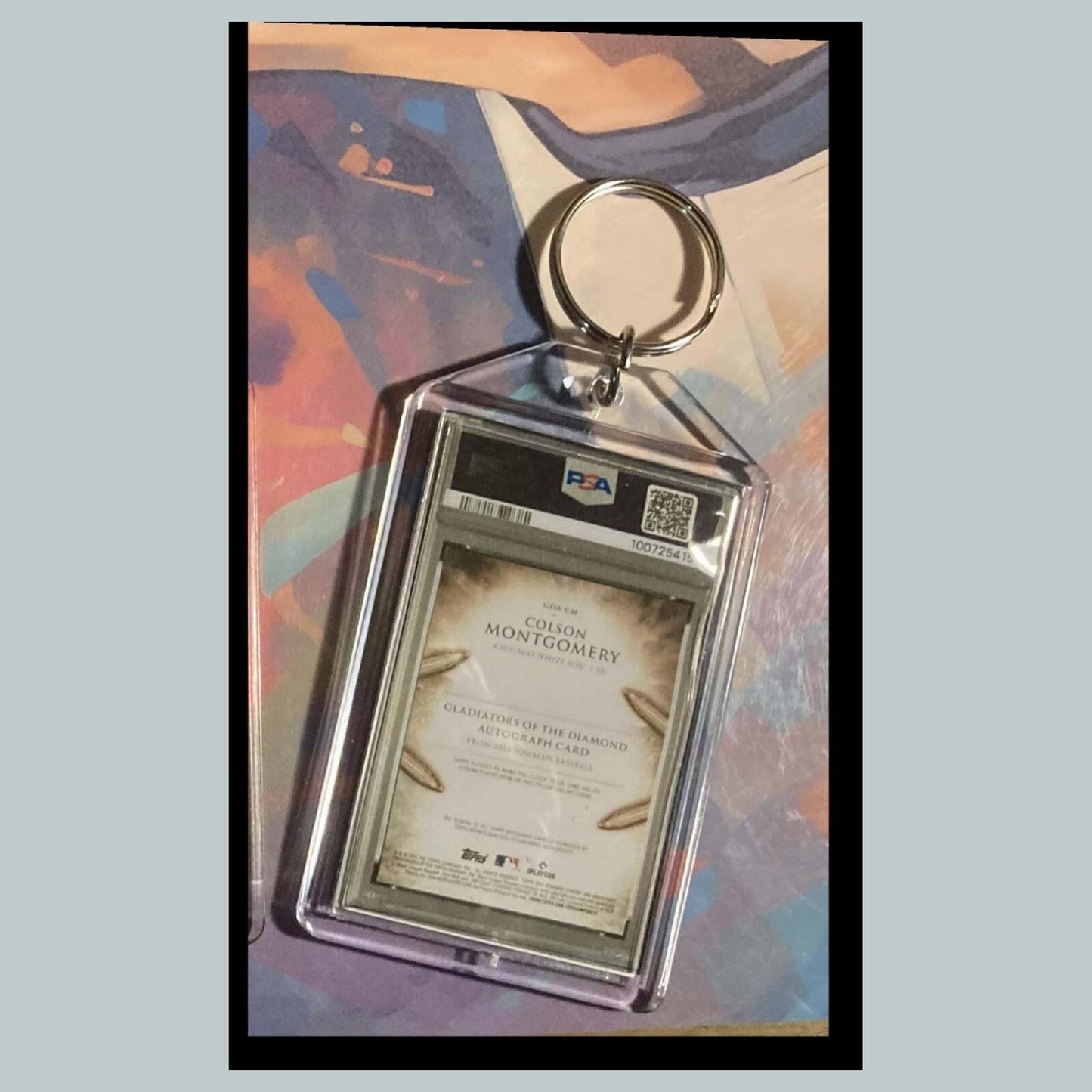 3502 Colson Montgomery 2024 Bowman's Best Fabled Phenoms Auto Custom Keychain BBL KYC