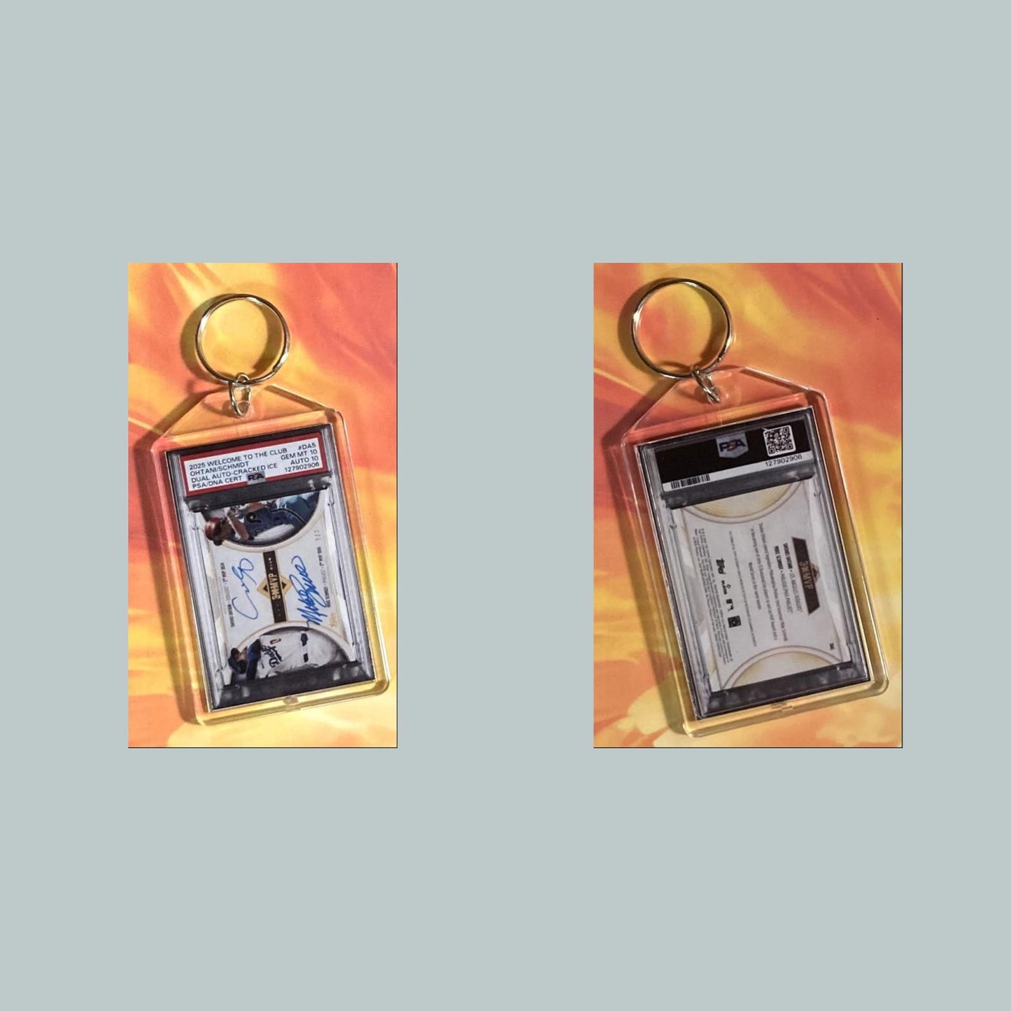 0732 Shohei Ohtani/Mike Schmidt 2025 Topps Welcome To The Club Custom Keychain