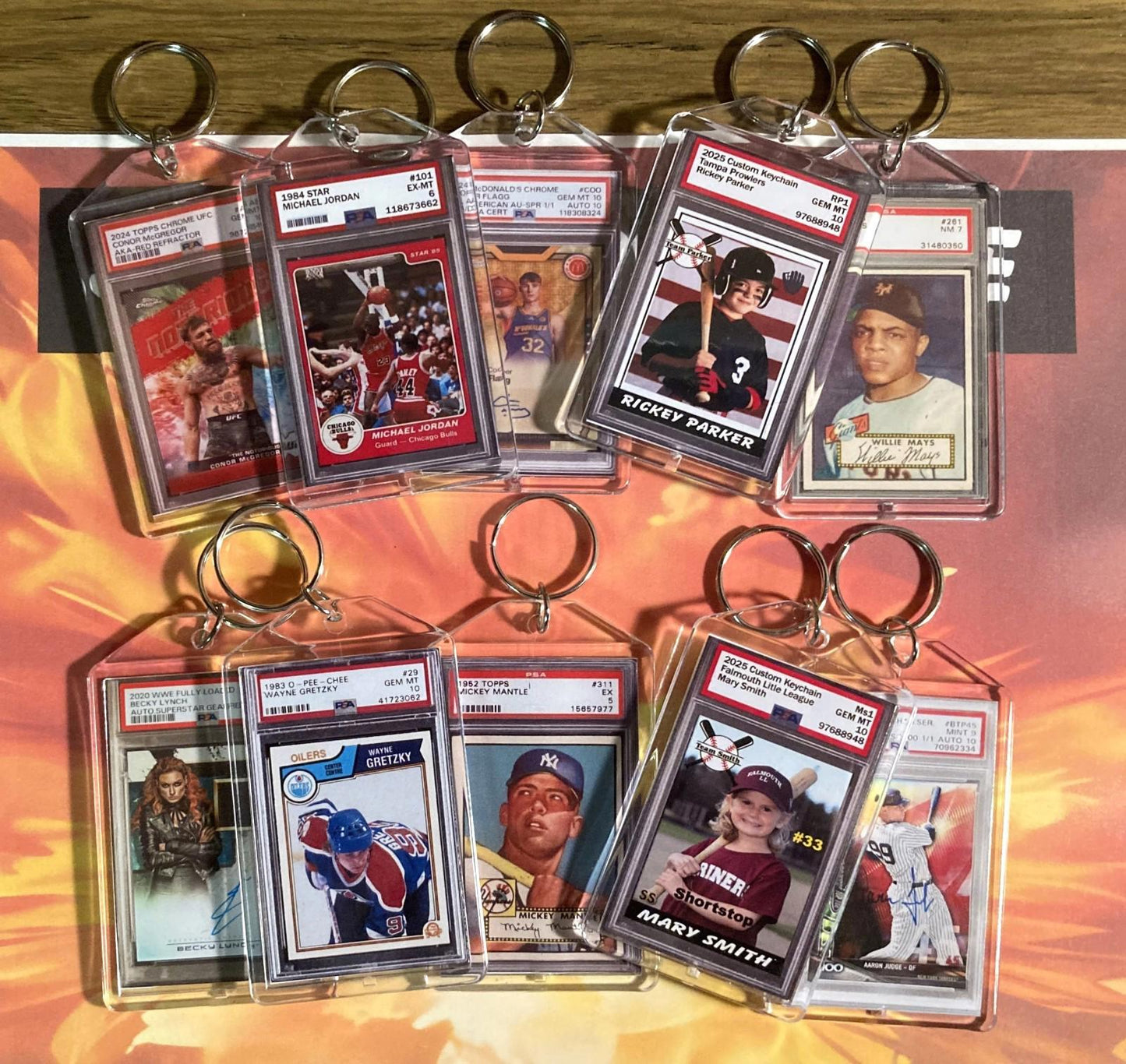 0708 Custom Made Novelty Photo Keychains Made to Order - Tell Me Who You Want