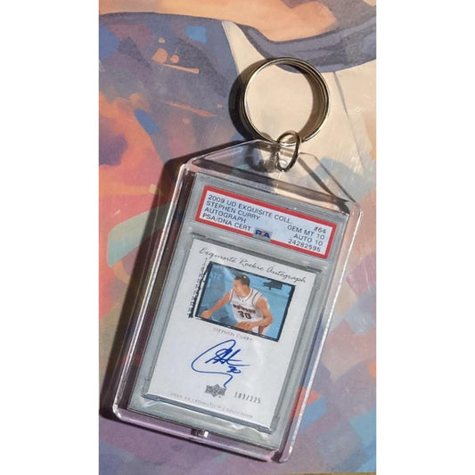 0021 Stephen Curry 2009 UD Exquisite Collection -Custom Made Keychain