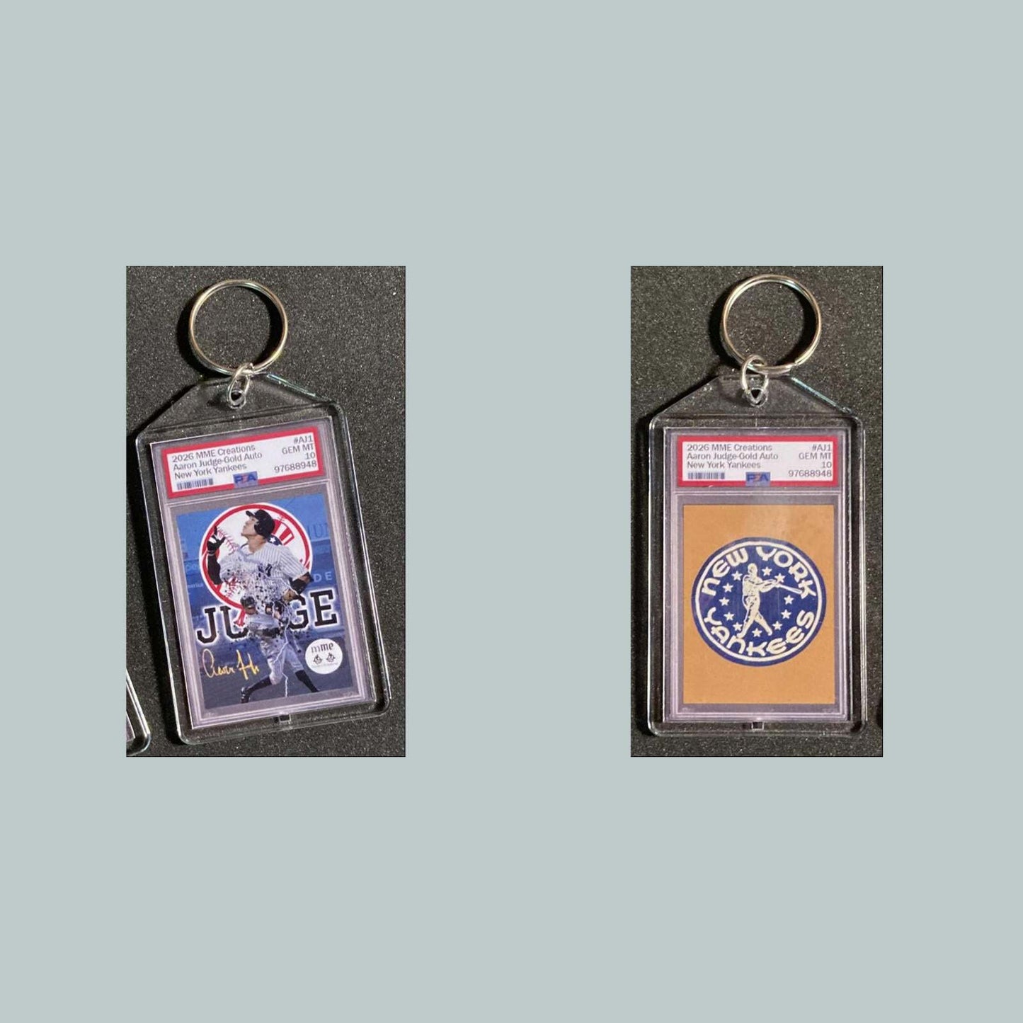 3792 Aaron Judge Gold Letters Auto Mockup Keychain BBL KYC