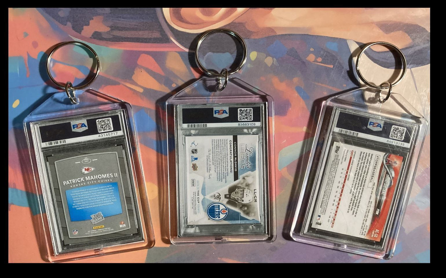 3226 Patrick Mahomes-McDavid-Ohtani 3 Pack Bundle  Keychains FBL