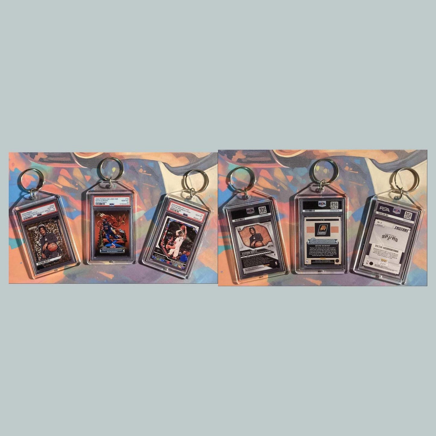 3540B Stephon Castle-Wembanyama-Durant 3 Pack Bundle-Custom Hand Made Keychains BKL KYC