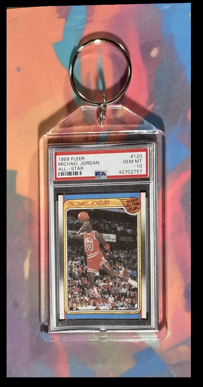 3003 Michael Jordan1988 Fleer AS Custom Made Keychain-Great Gift BKL KYC