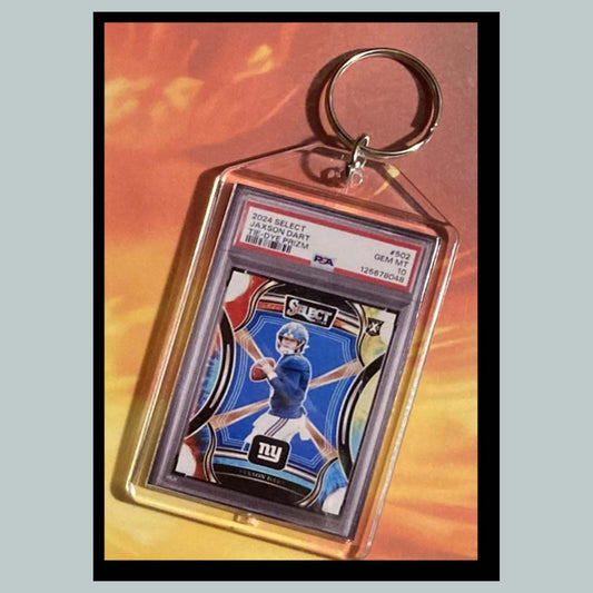 3529 Jaxson Dart 2024 Panini Select Tie-Dye Prizm Keychain FBL