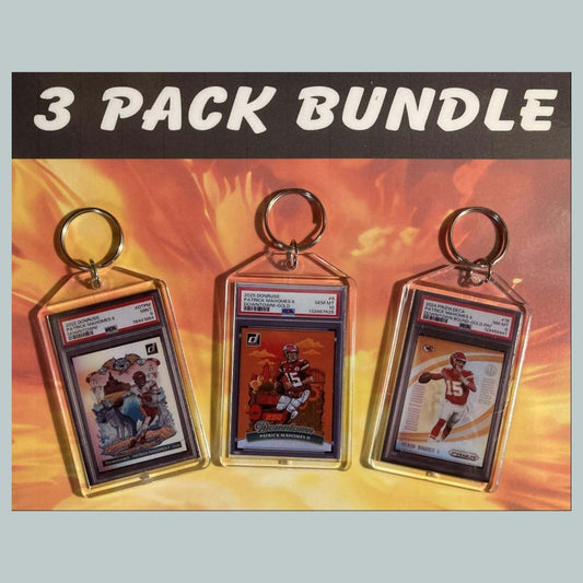 3610B Patrick Mahomes Downtown 3 Pack Bundle Custom Hand Made Keychains FBL