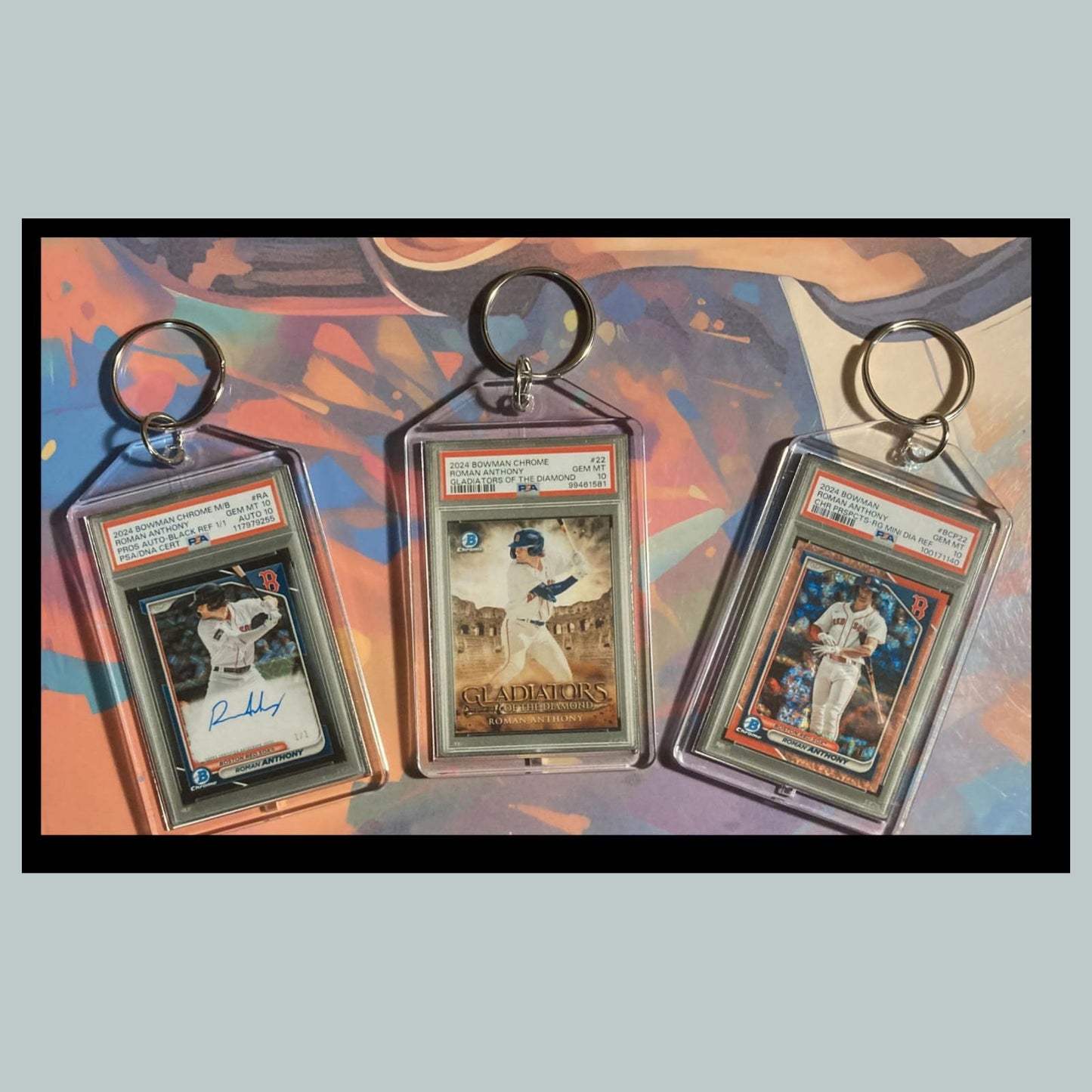 0514B Roman Anthony 3 Pack Bundle - 3 Different Custom Novelty Keychain - Gift