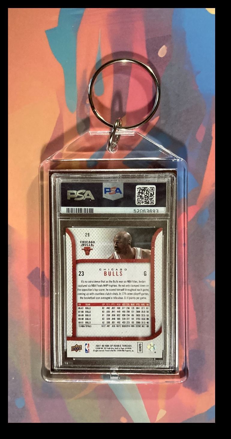2995 Michael Jordan 2007 Rookie Threads Custom Keychain--Great Gift BKL KYC