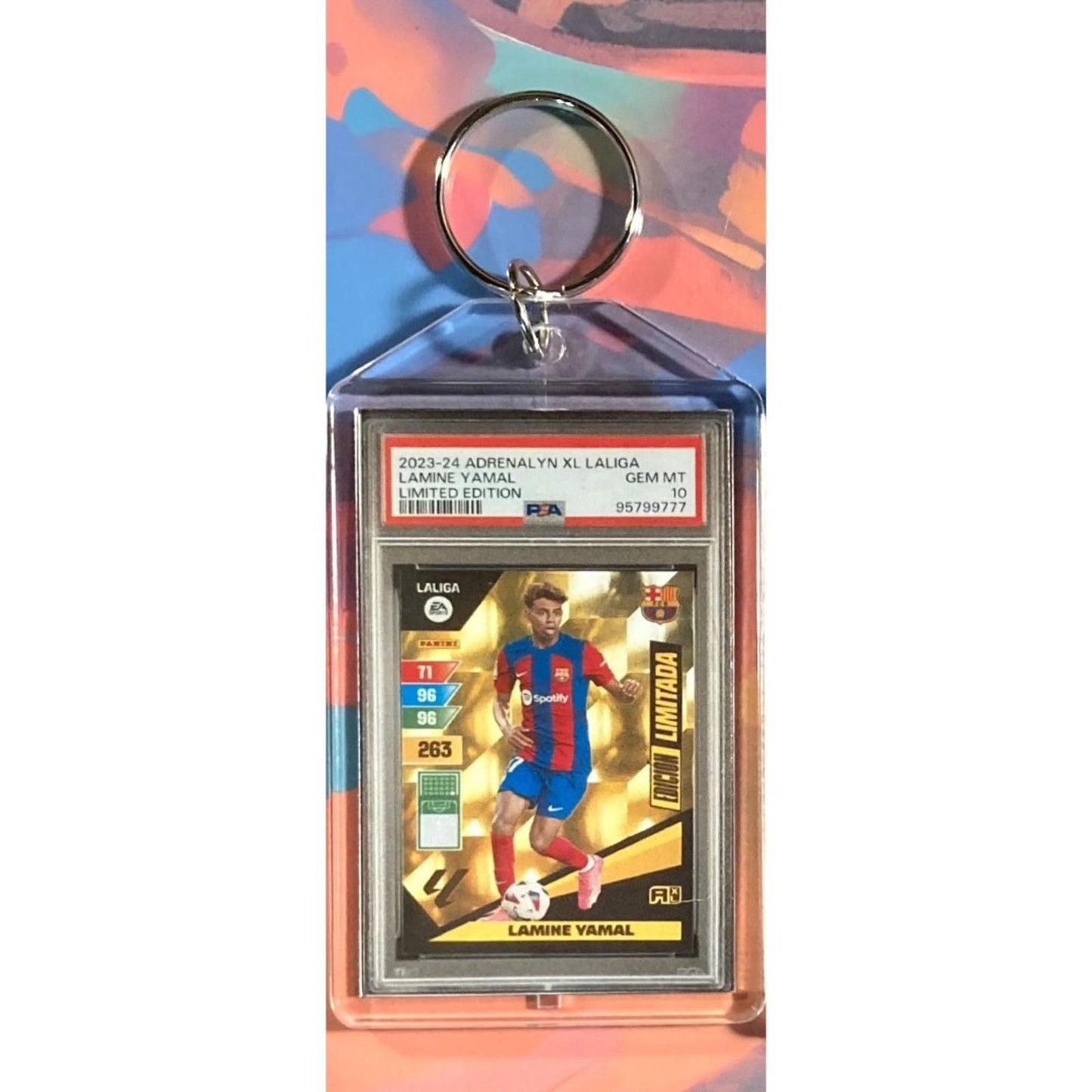 0130 Lamine Yamal 2023 Adrenalyn XL Laliga Limited Edition Novelty Keychain