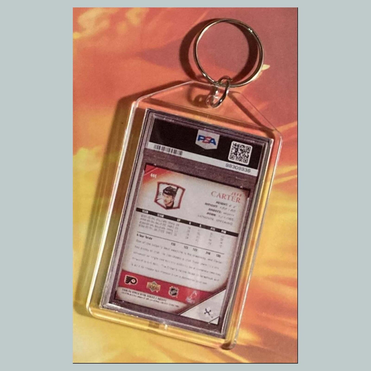 3660 Jeff Carter 2006 Upper Deck Custom Hand Made Keychain MSC KYC